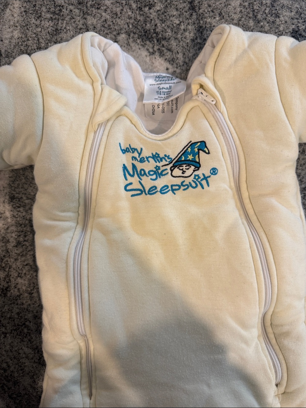 Baby Merlin's Magic Sleepsuit Padded Sleep Sack in Cream - Picture 2 of 5